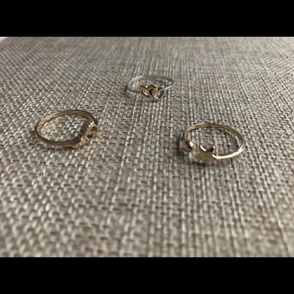 Double heart Ring 14k solid gold perfect gift - Picture 7 of 10